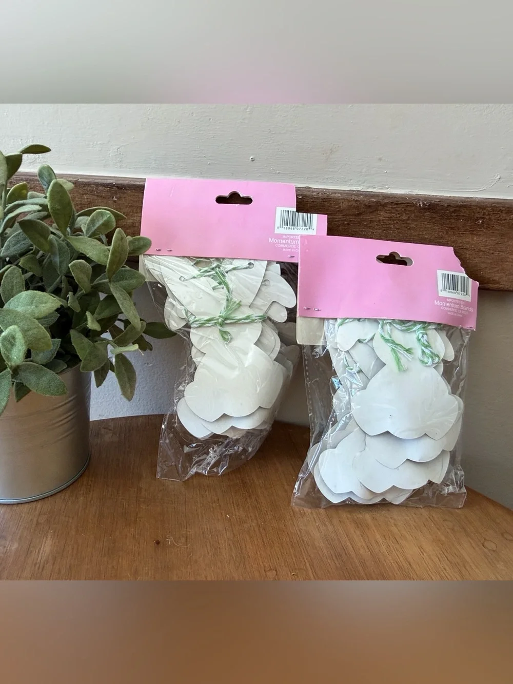 Hobby Lobby Black & White bunny Easter Buffalo Check Party Banner